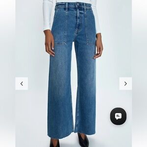 Pistola Penny High Rise Wide Leg Jeans | Canal Wash | Size 25